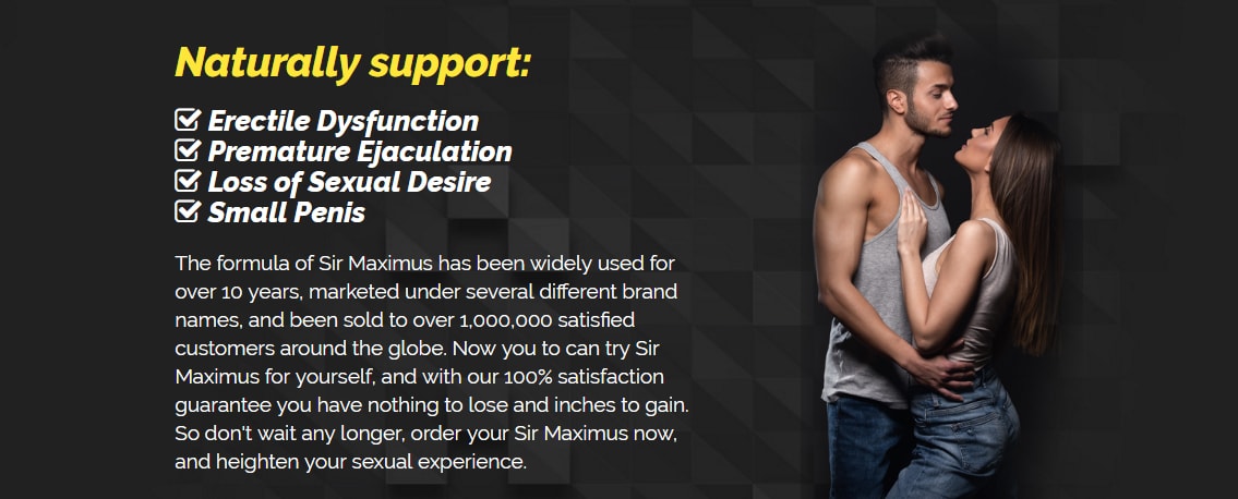 Bigger Penis And Fuller Firmer Erections Pills In Australia,Canada,UK,USA,New Zealand - Sir Maximus Results