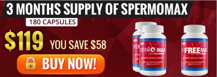 1 Month Supply Of Spermomax In Australia,Canada,UK,USA,New Zealand - 180 Capsules 119$ You Save 58$